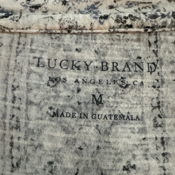 Lucky Brand Black and White Paisley Short Sleeve Top - Picture 3 of 5